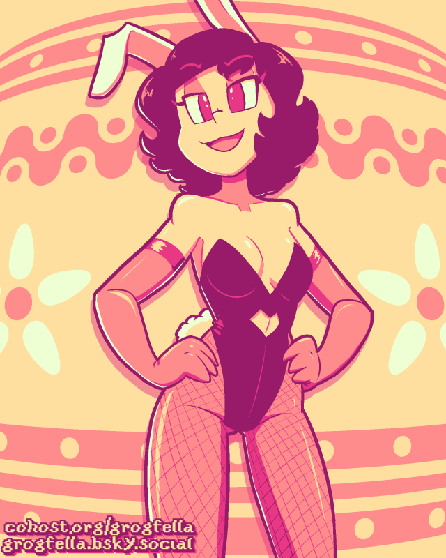 My original character Madelyn in a bunny suit
