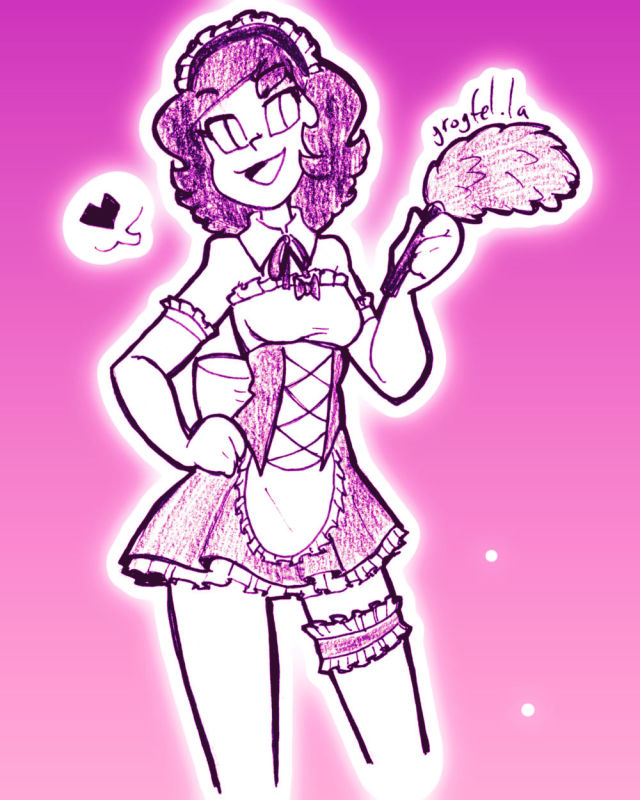 My original character Madelyn, dressed as a french maid
