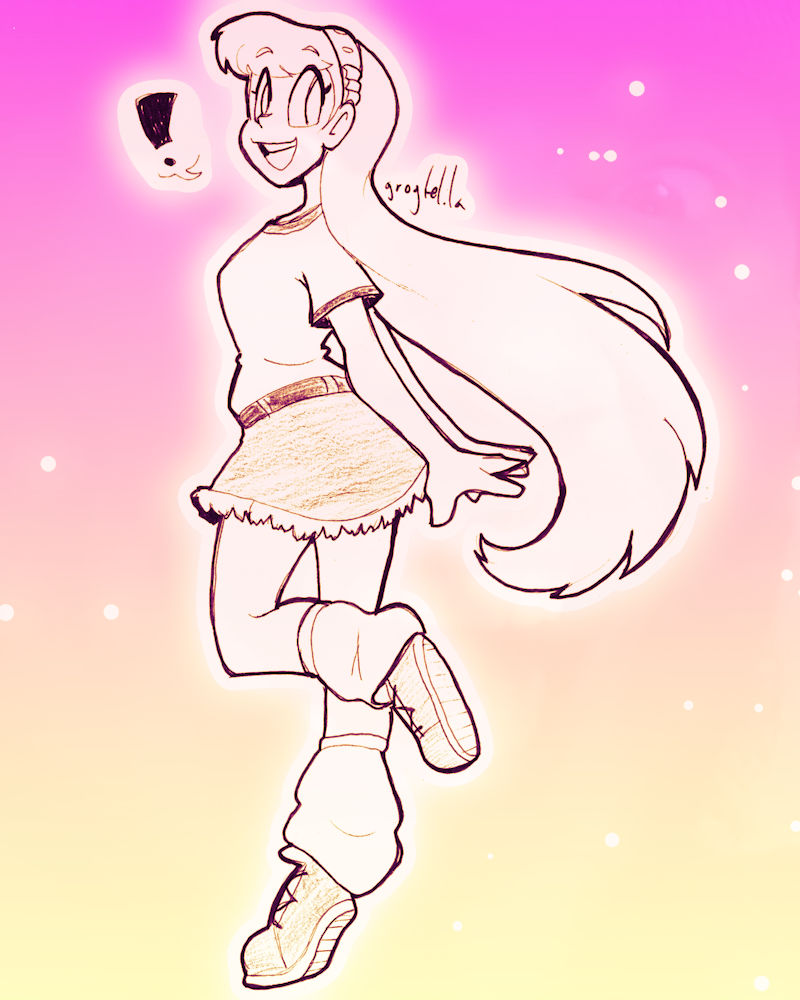 My original character Perpsicory, looking chipper