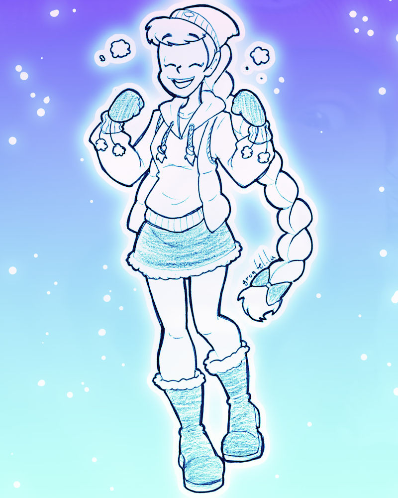 My original character Perpsicory in winter clothes